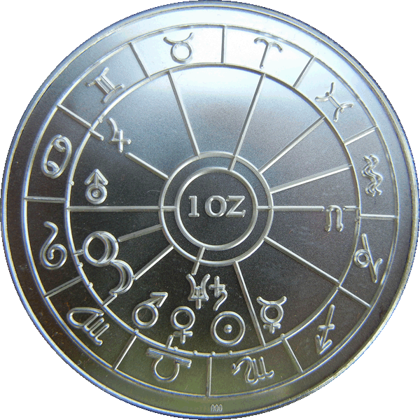 Silbermünze mit dem Gründungshorokop der MRL